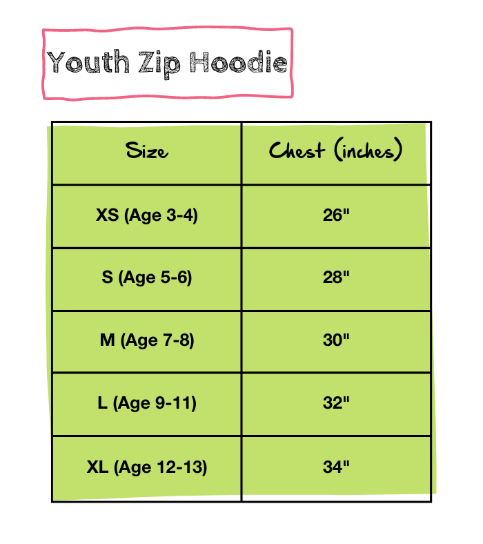 Youth zip hoodie