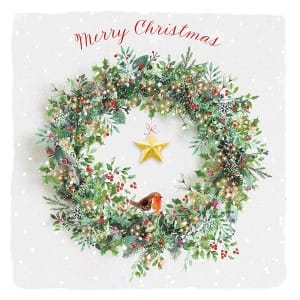 Little Star Wreath - Christmas cards