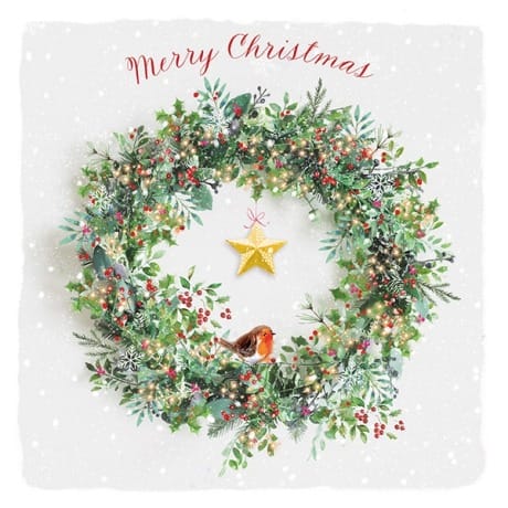 Little Star Wreath - Christmas cards