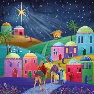 Colourful Bethlehem - Christmas cards